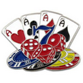 Cards Dice and Poker Chips Pin